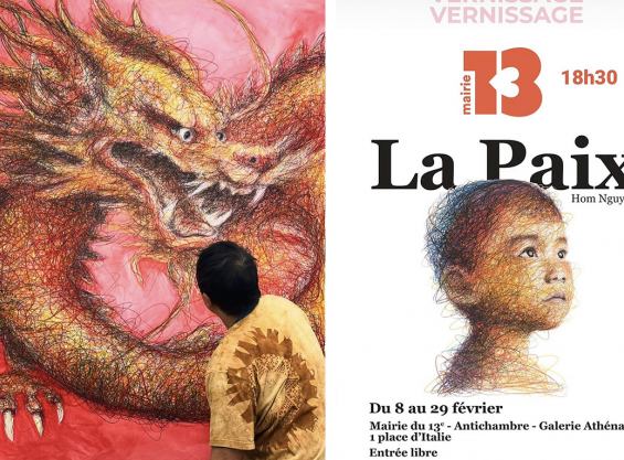 Hom Nguyen Chinese New Year 2024 - Year of the Dragon - Solo show Paris 13 (Chinatown)
